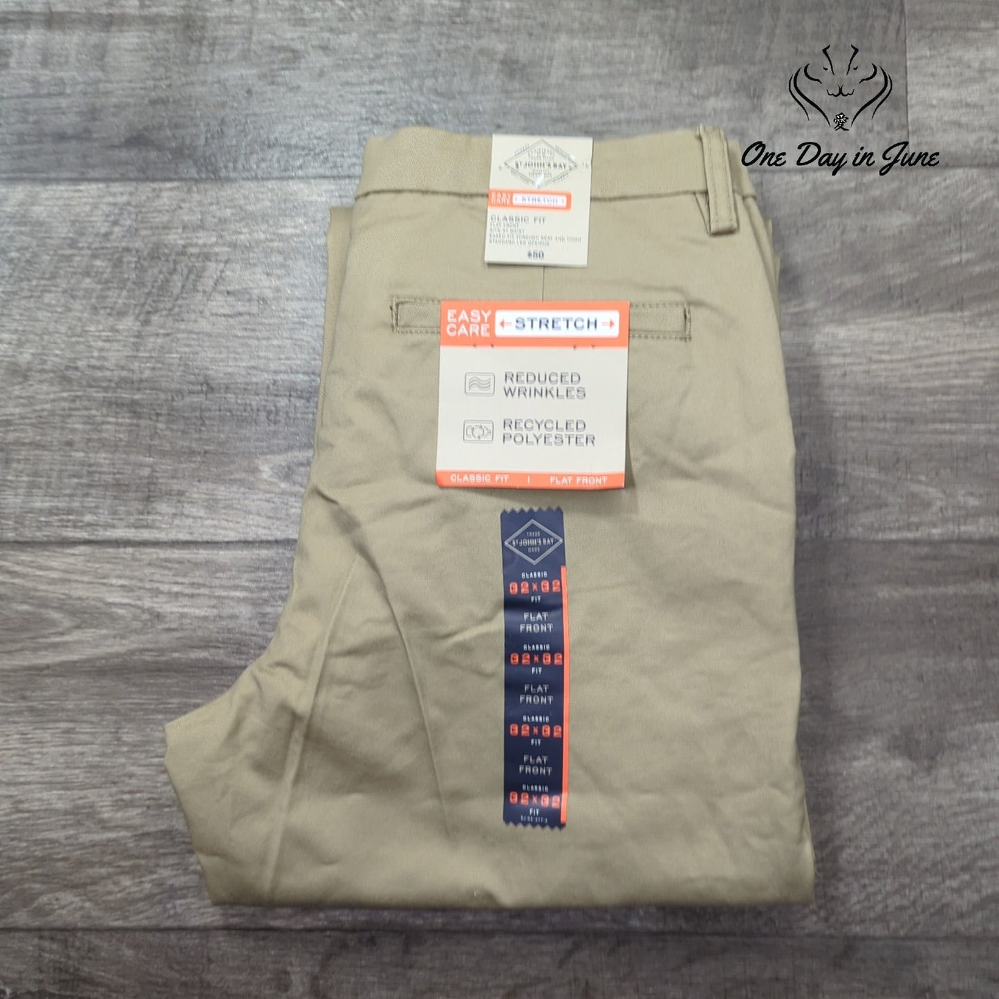 St. John's Bay Classic Fit Flat Front Pants Size 32X32