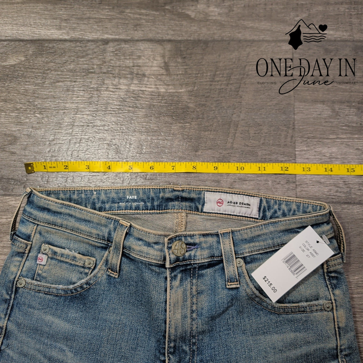 AG Adriano Goldschmied Faye Mid Rise Cigarette Jeans Blue NWT Size 4 (27)