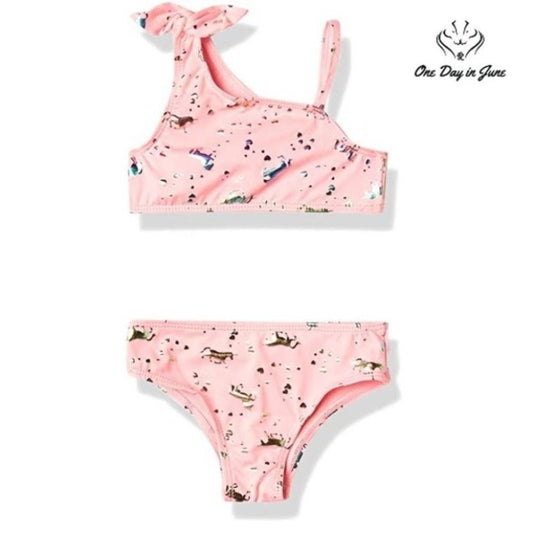 Pink Platinum Baby Unicorn Rainbow Print Swimsuit Size 18 Mths