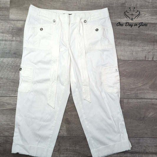White House Black Market Cargo Crop Pants Size 10