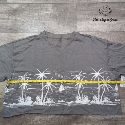 Flirtitude Crop Short Sleeve Tee Shirt Size XXL