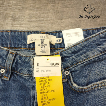 l.o.g.g. Distressed Embroidered Jeans Size 2
