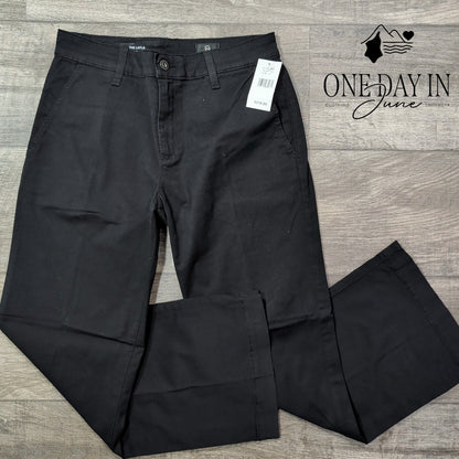 AG Adriano Goldschmied The Layla Cropped Flare Trouser Pants Black NWT 27 Size 4