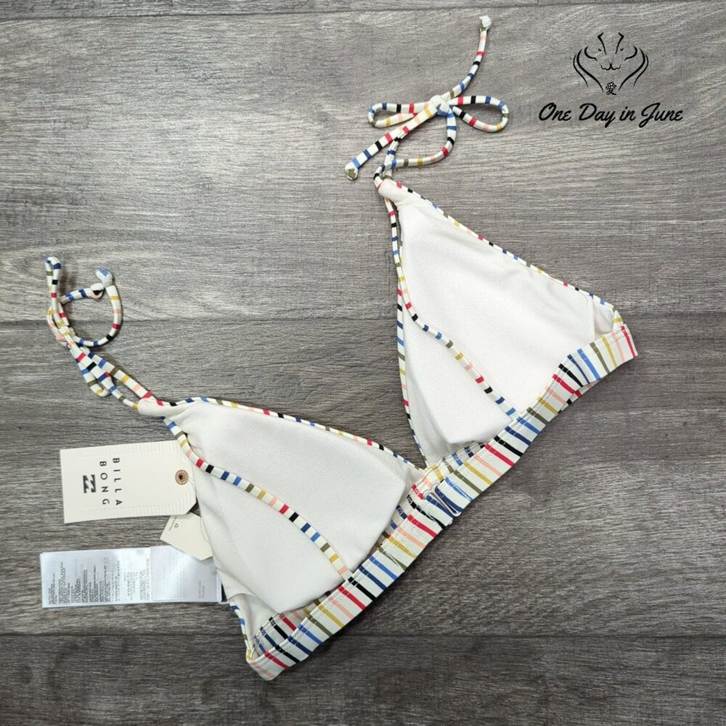 Billabong Gimme Sun Tall Triangle Bikini Top Size M