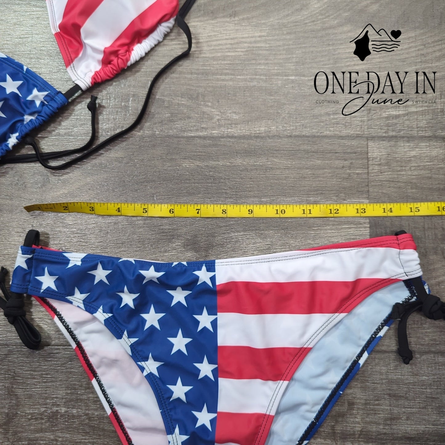 Aleumdr Halter Tie Side Bikini Swimsuit Size M