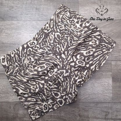 Loft Flat Front Shorts Black Beige Animal Print Casual Size 8