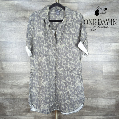 Chelsea & Theodore Short Sleeve Shirt Mini Dress Size L
