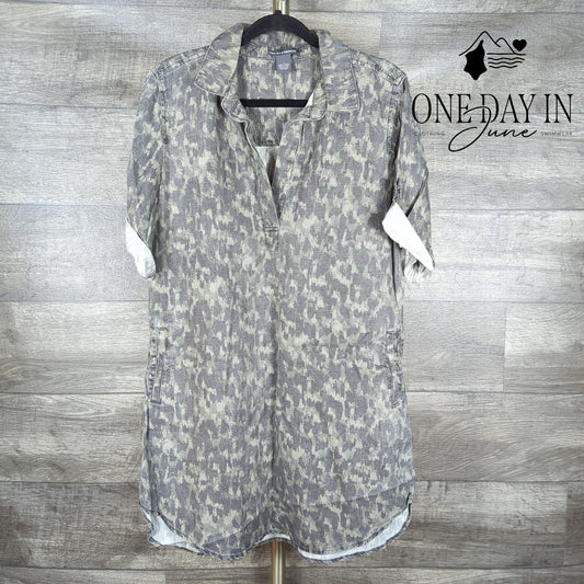 Chelsea & Theodore Short Sleeve Shirt Mini Dress Size L