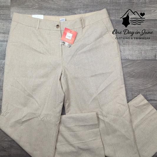 Isaac Mizrahi Wool Blend Straight Leg Pants Size 16