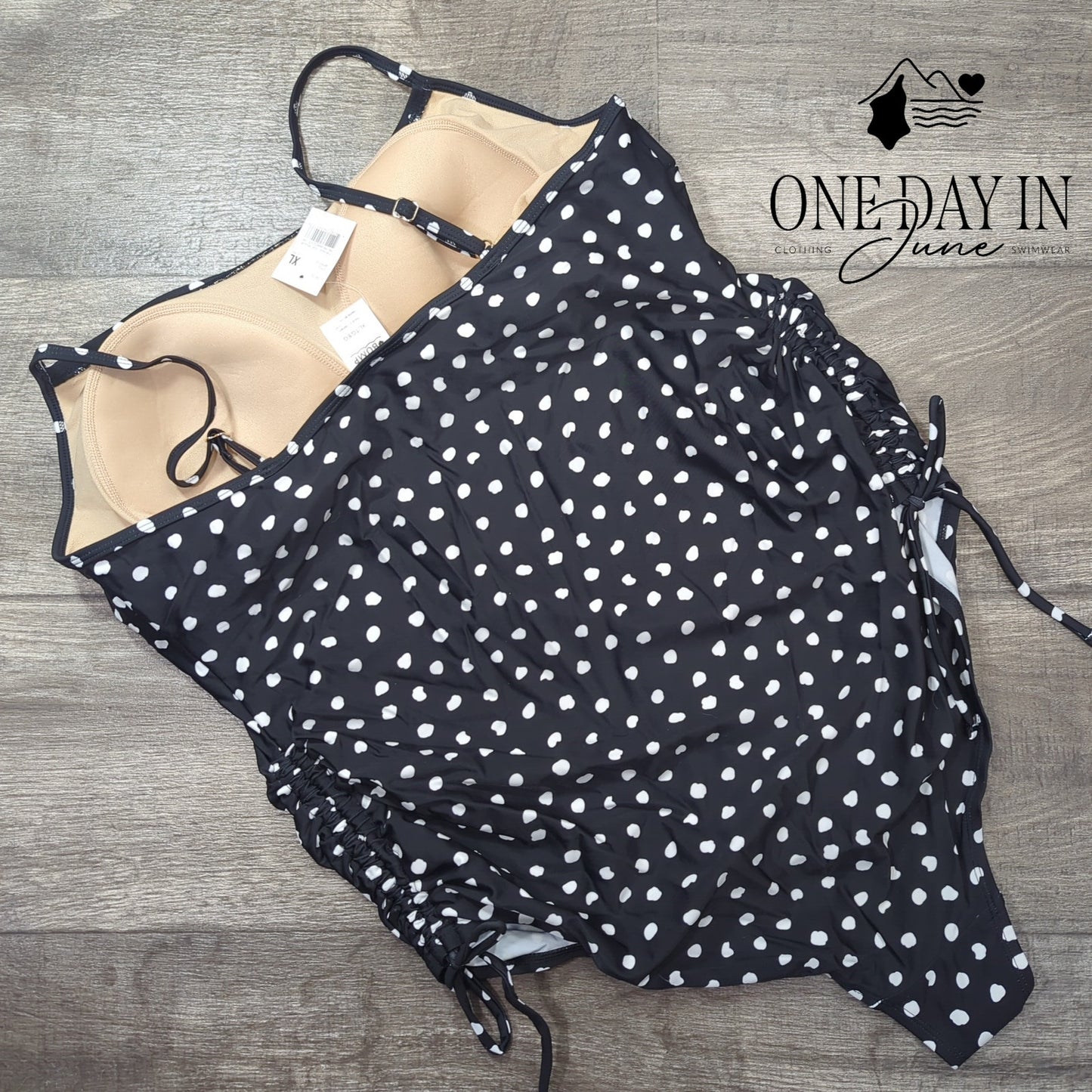 Beach Bump Maternity Polka Dot One Piece Swimsuit Size XL