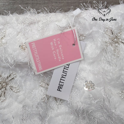 Prettylittlethings Embroidered Eyelash Mini Skirt Size 8