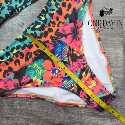 Hilinker High Waist Bikini Swimsuit Size S