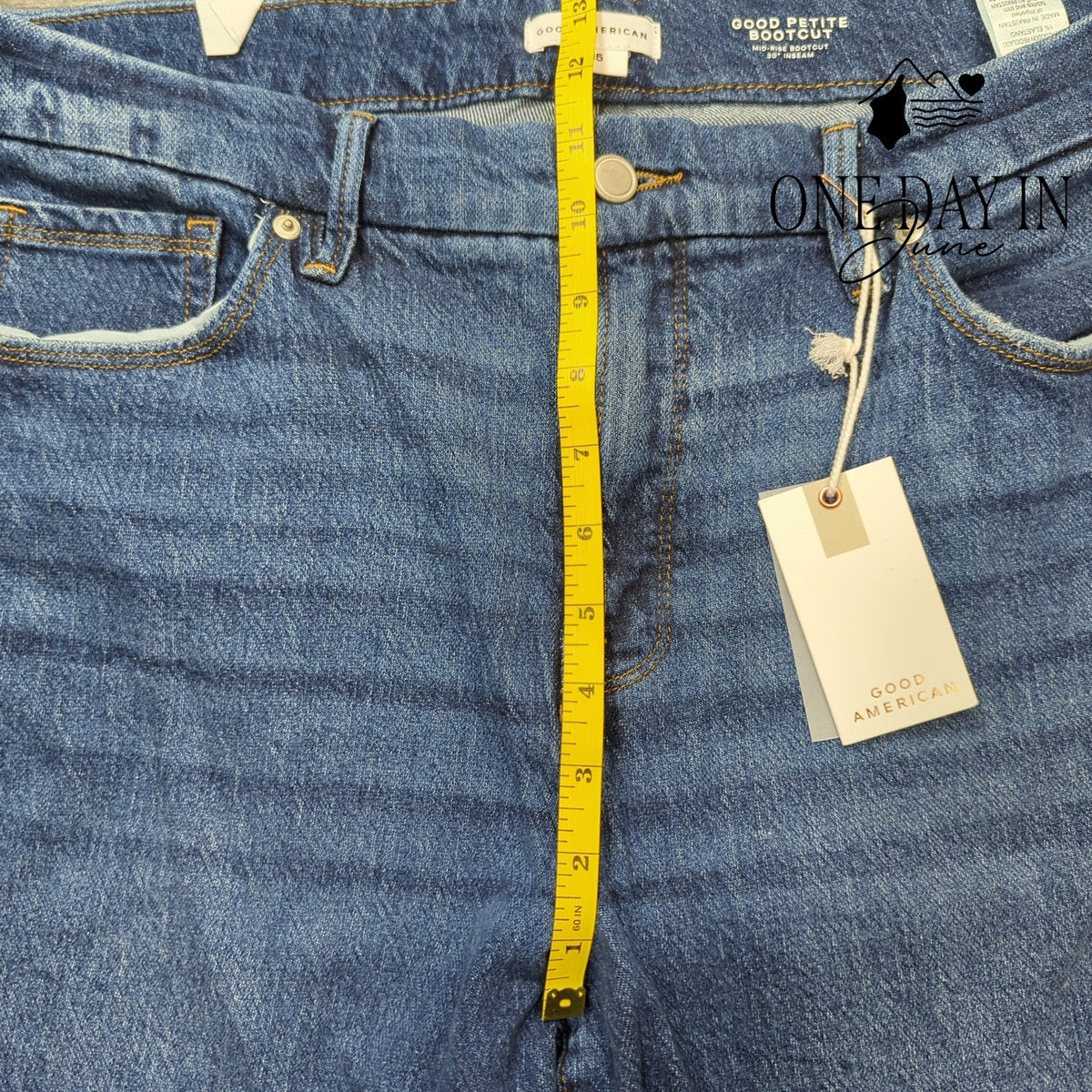 Good American Good Petite Bootcut Jeans Indigo704 NWT Size 15
