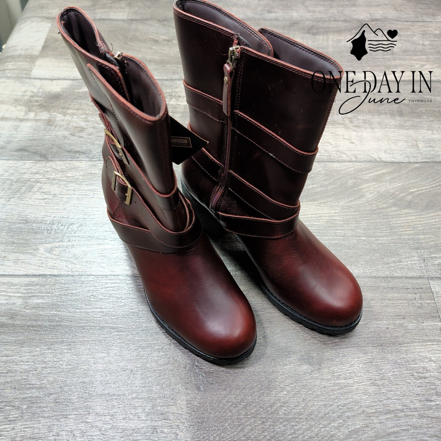Harley Davidson LaLanne Triple Strap Boots Brown Leather NWT D84714 Size 11