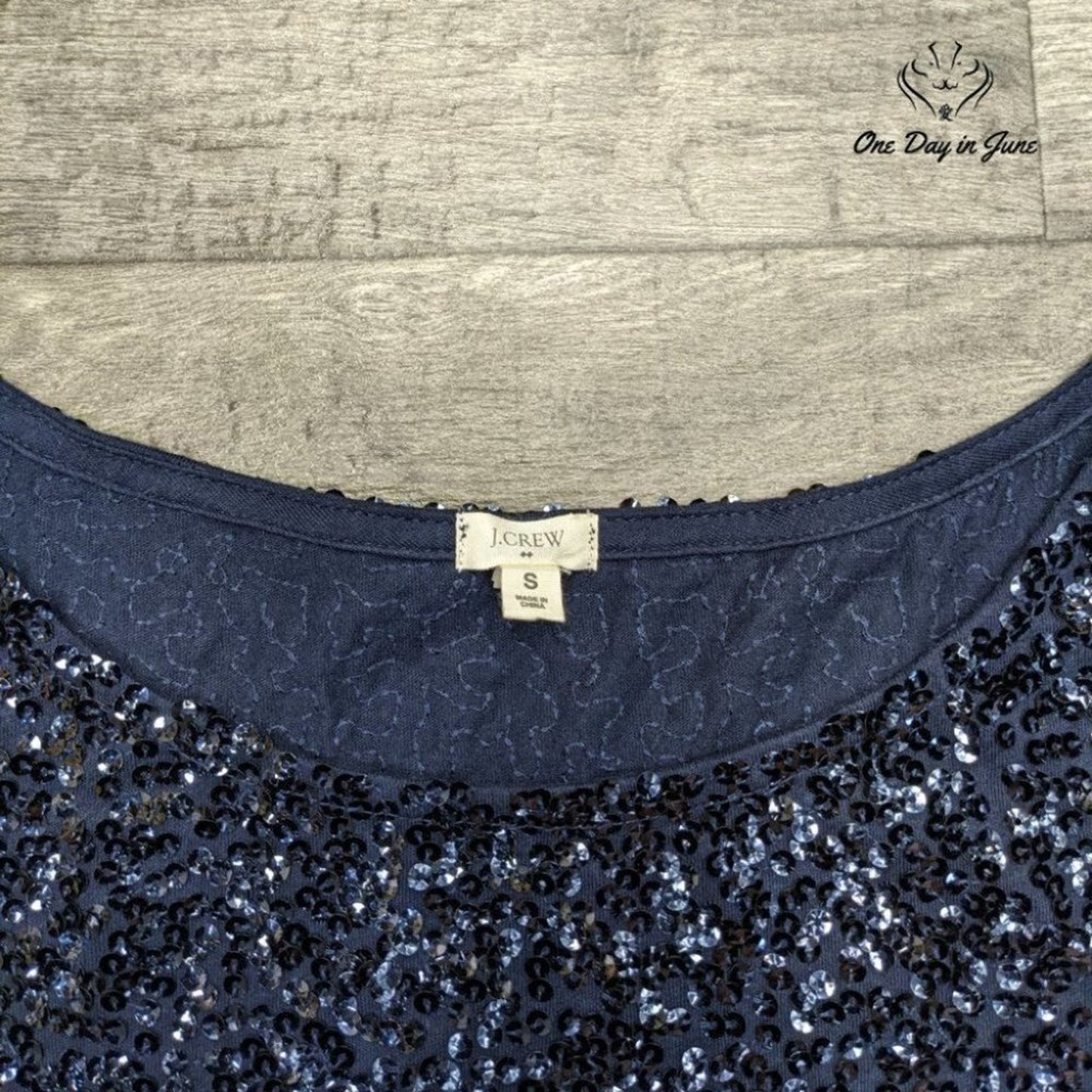 J. Crew Sequin Long Sleeve Top Size S