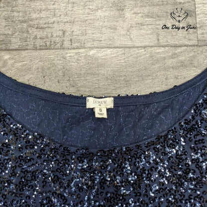 J. Crew Sequin Long Sleeve Top Size S