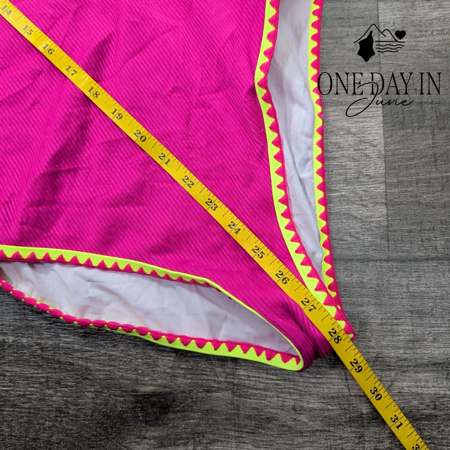 Popvil Ribbed One Piece Swimsuit Size L