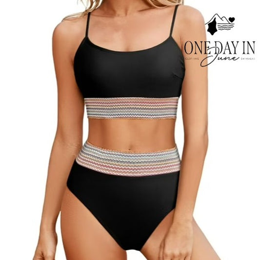 Blooming Jelly Textured Top Bikini Swimsuit Size S