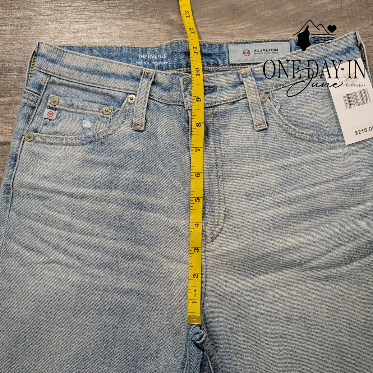 AG Adriano Goldschmied Isabelle High Rise Straight Crop Jeans NWT Size 4 (27)