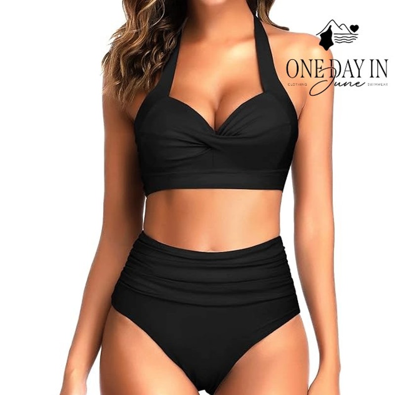 Tempt Me Molded Cup High Waist Bikini Swimsuit Size M