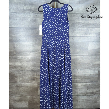 R&K Sleeveless Polka Dot Midi Dress Size 4