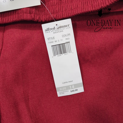 Alfred Dunner Aventura Capri Pants Size 14