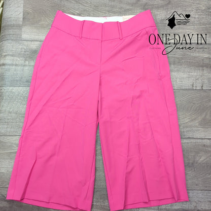 Lane Bryant Petite Perfect Drape High Rise Wide Leg Capri Pant Pink NWT Size 12P