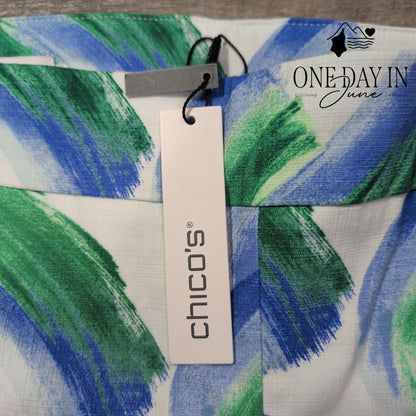 Chico's Brigitte So Slimming Straight Crop Pants Abstract NWT Size Chico's 1 (8)