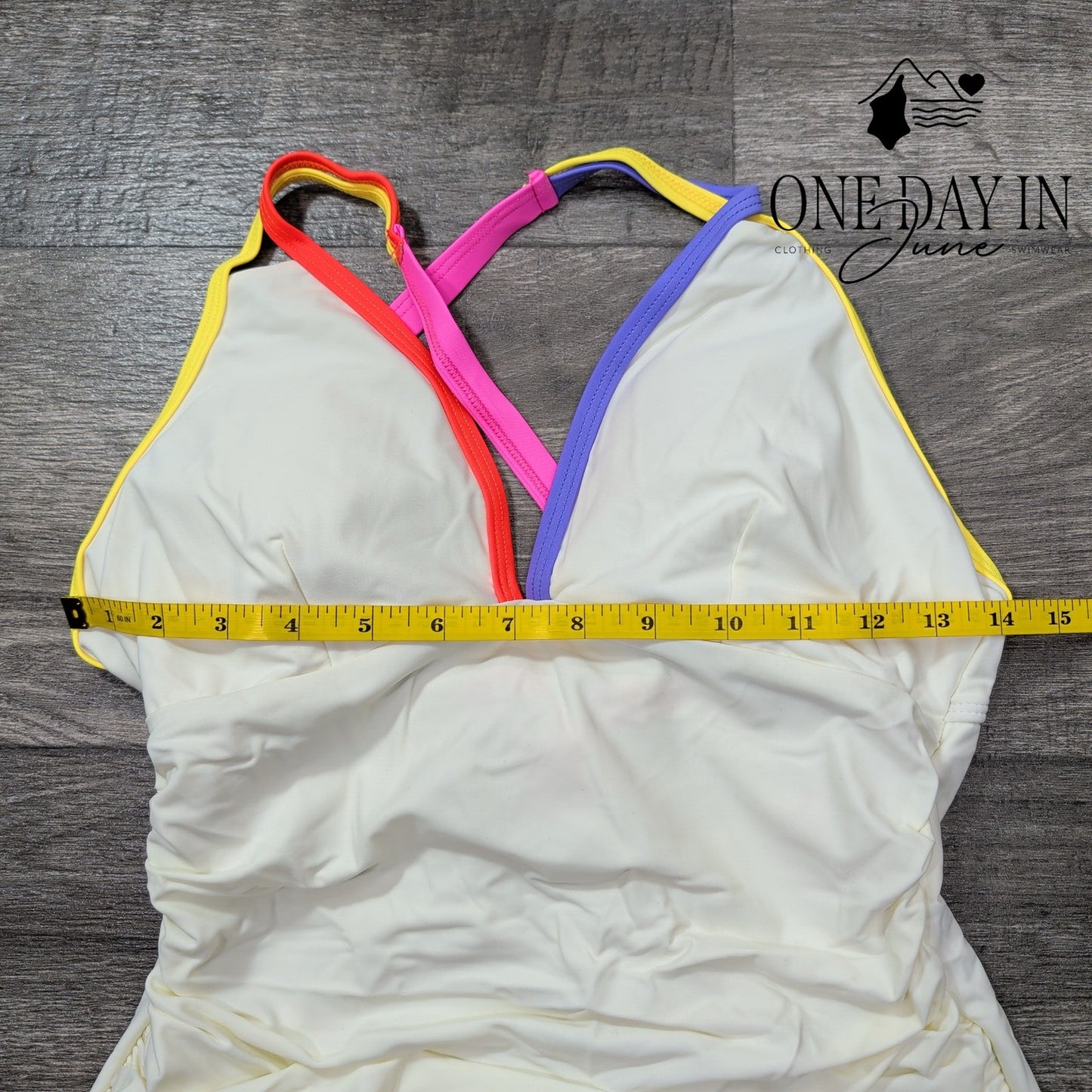 Popvil Tie Back Tummy Control One Piece Swimsuit Size M