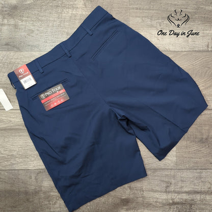 Pro Tour Comfort Stretch Tech Golf Shorts Black Iris Navy NWT Size 32