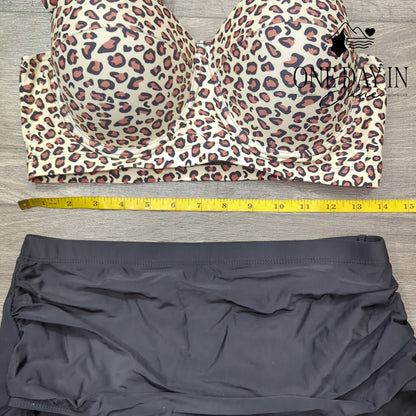 CharmLeaks Push Up High Waist Bikini Swimsuit Size L