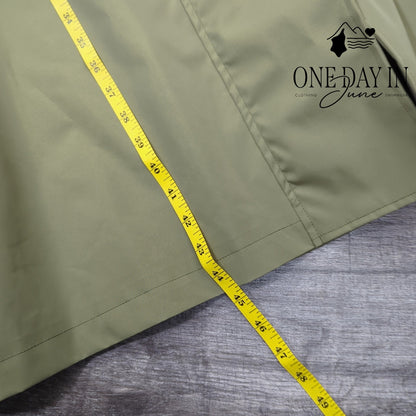 Rebecca Minkoff Oversized Trench Coat Olive NWT Missing Belt $228 Size L