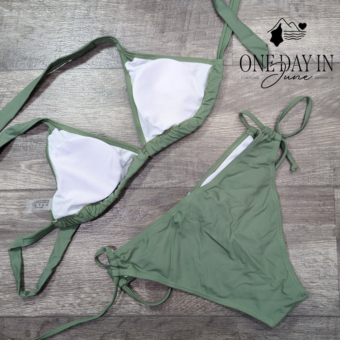 CharmLeaks Tie Side Halter Bikini Swimsuit Size S