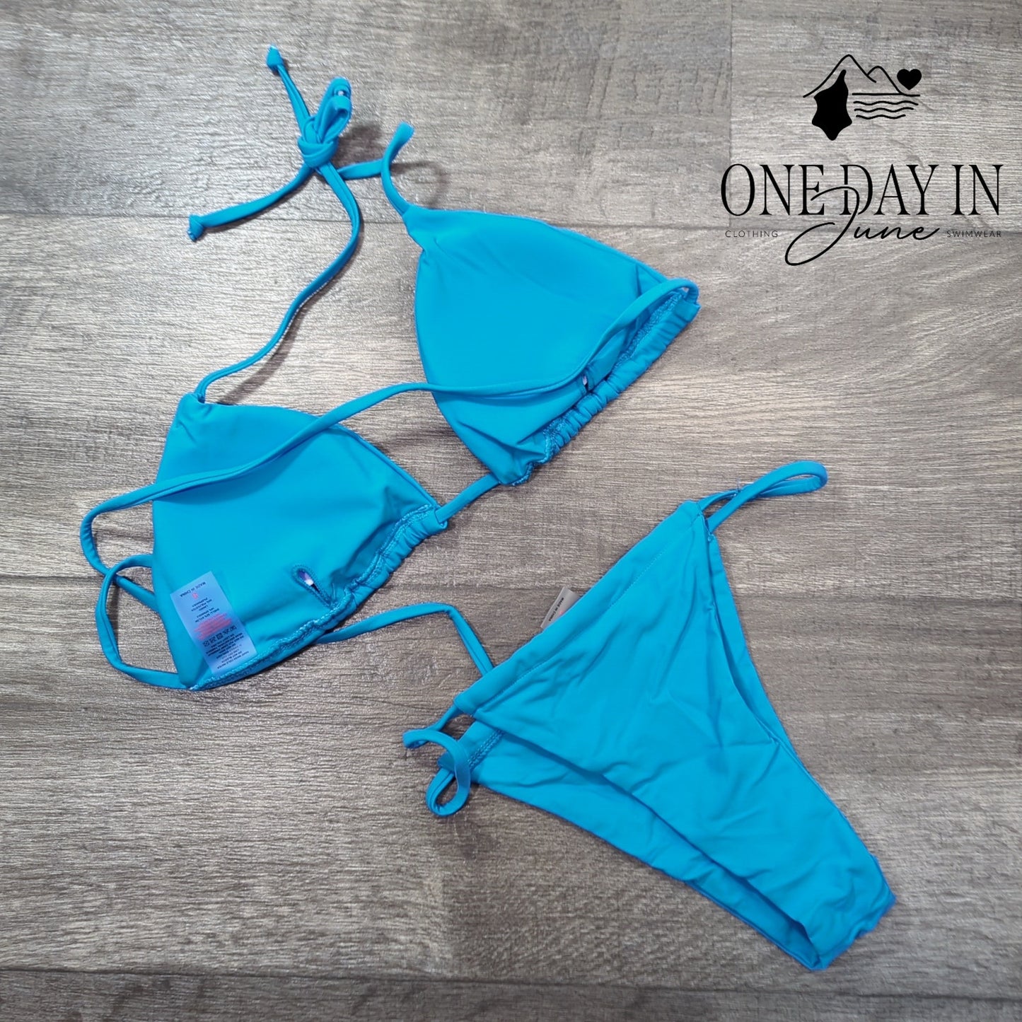 Charmo Adjustable Triangle Brazilian Thong Bikini Swimsuit Size S