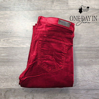 AG Adriano Goldschmied The Jodi Crop Velvet High Rise Flare Pant NWT $215 Size 4