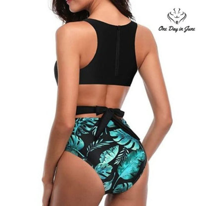 Tempt Me Cutout High Neck One Piece Swimsuit Size L