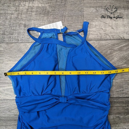 I2CRAZY High Neck Mesh One Piece Swimsuit Size M