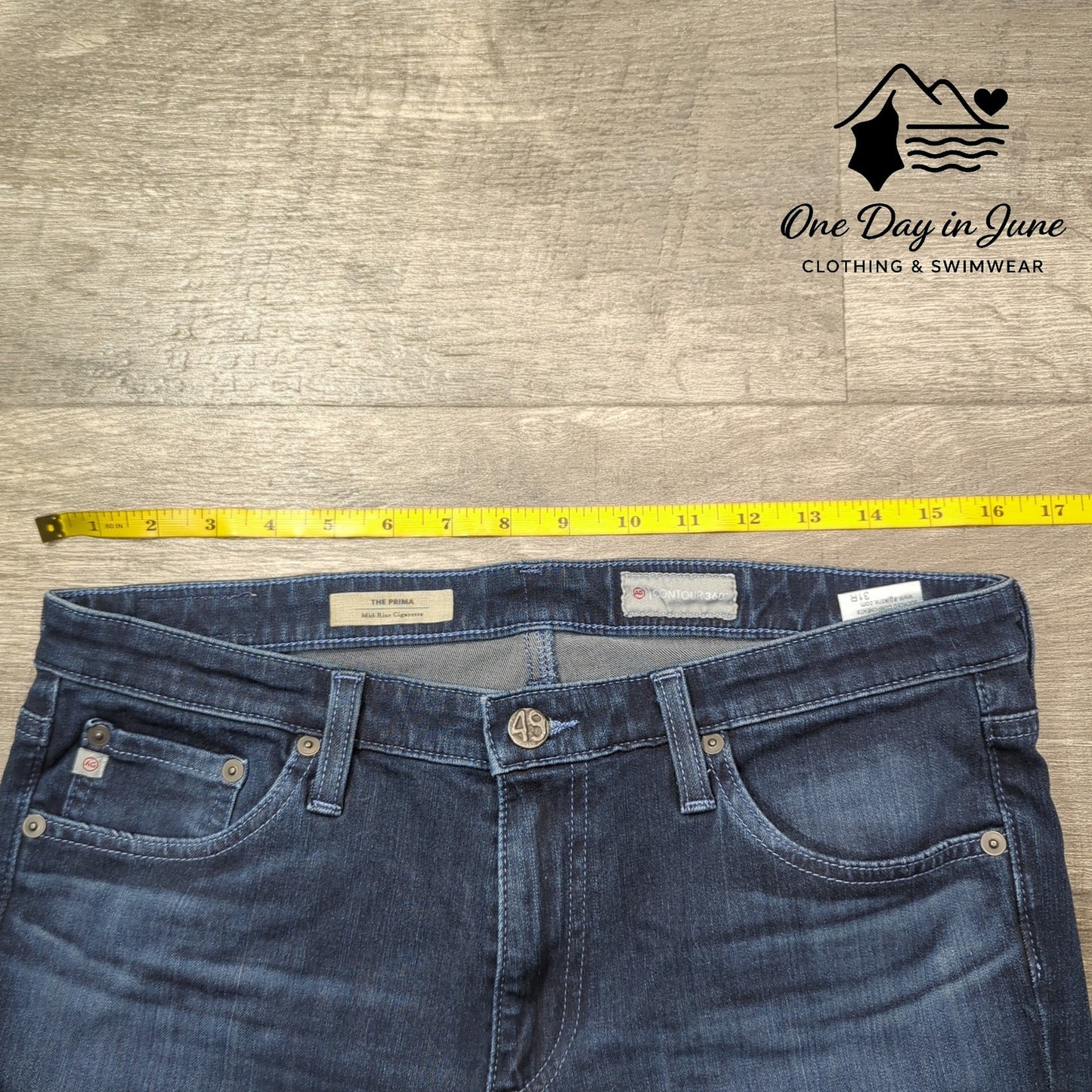 AG Adriano Goldschmied The Prima Mid Rise Cigarette Jeans Size 31 (12)