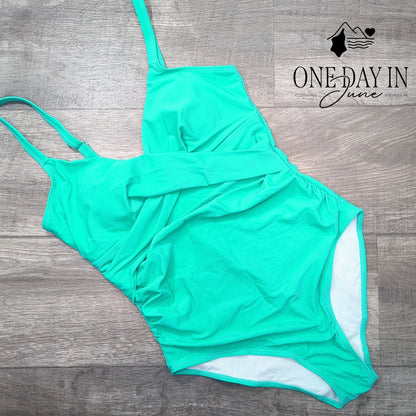 CharmLeaks Cross Front One Piece Swimsuit Size L