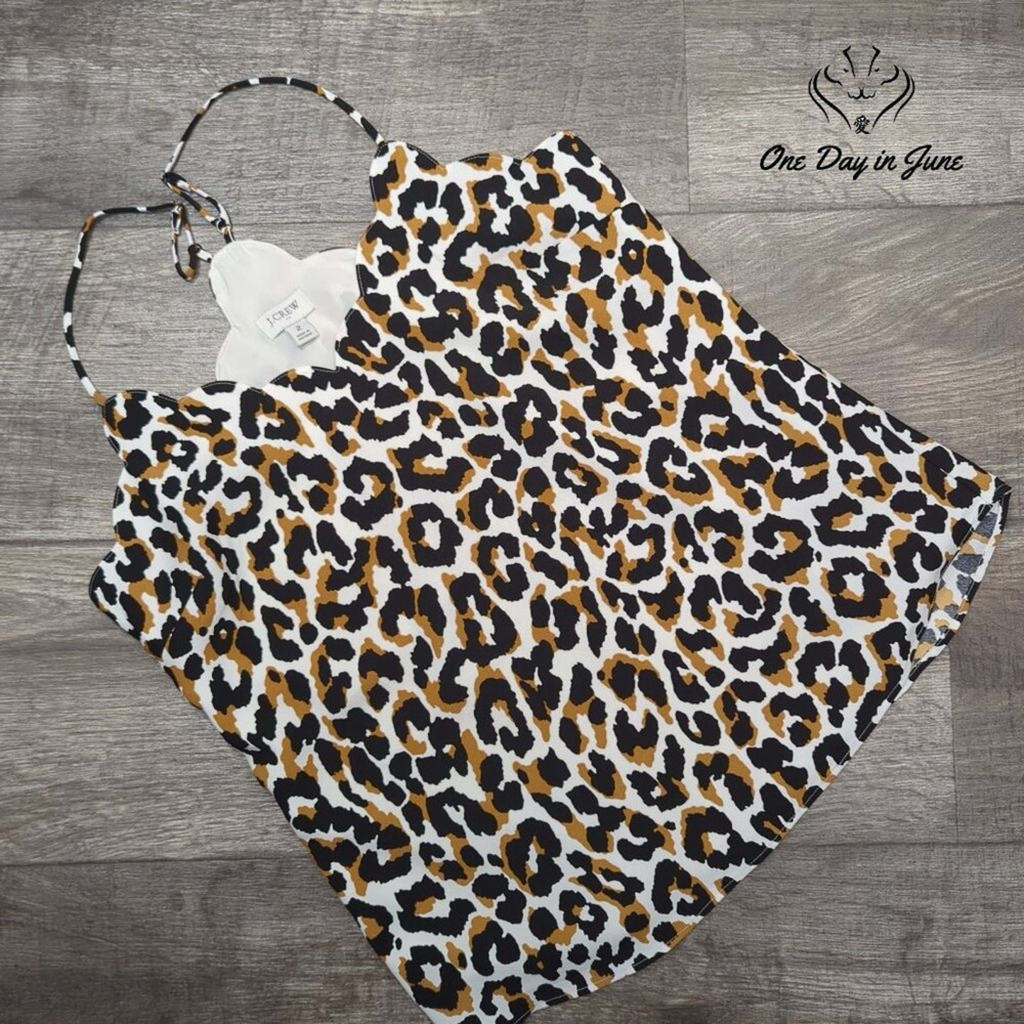 J. Crew Leopard Racerback Tank Top Size 2