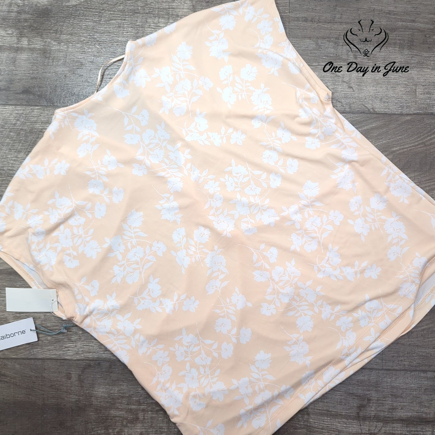 Liz Claiborne Sleeveless Floral Top Size XL