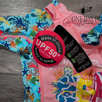 Dive & Sail Long Sleeve Rashguard One Piece Swimsuit Size M