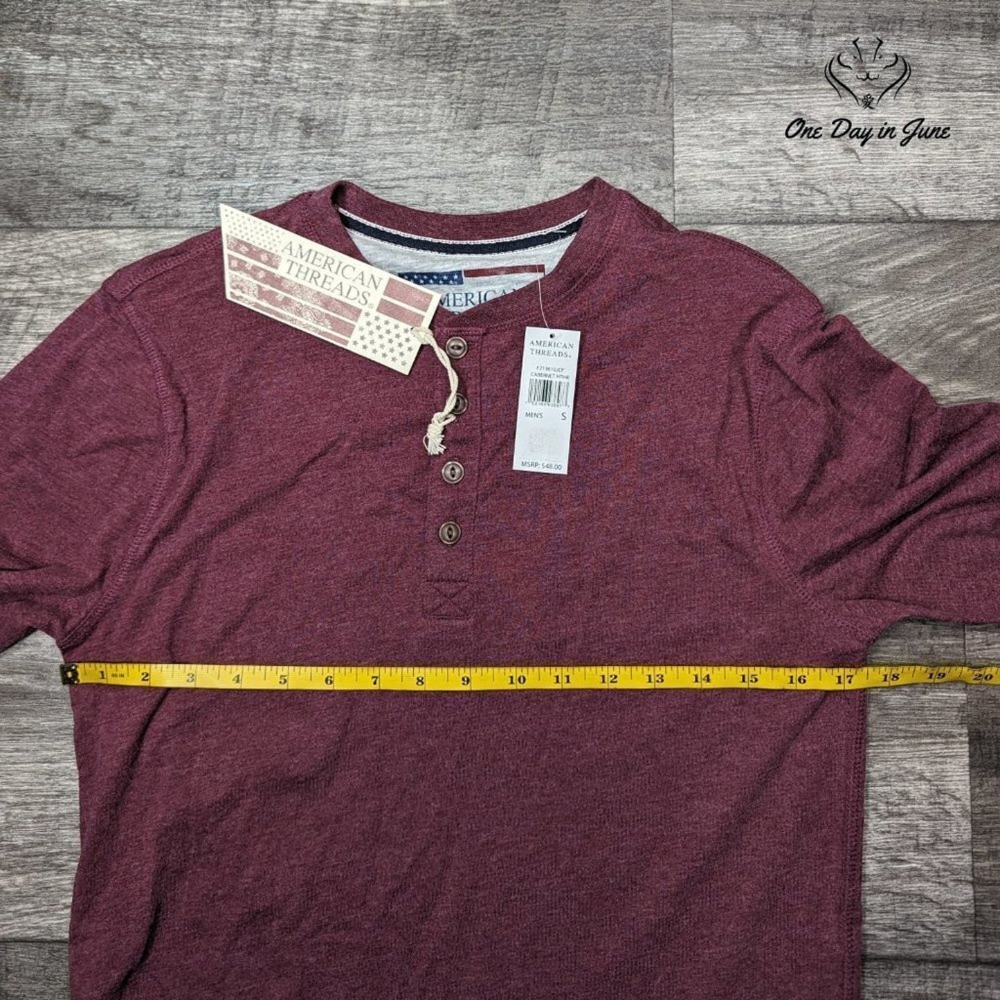 American Threads Long Sleeve Tee Shirt Size S