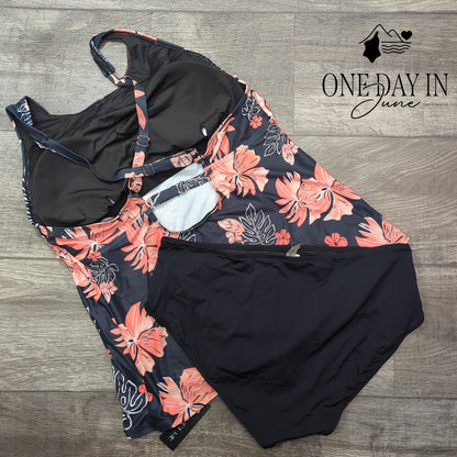 Tempt Me Tropical Tankini Swimsuit Size XL