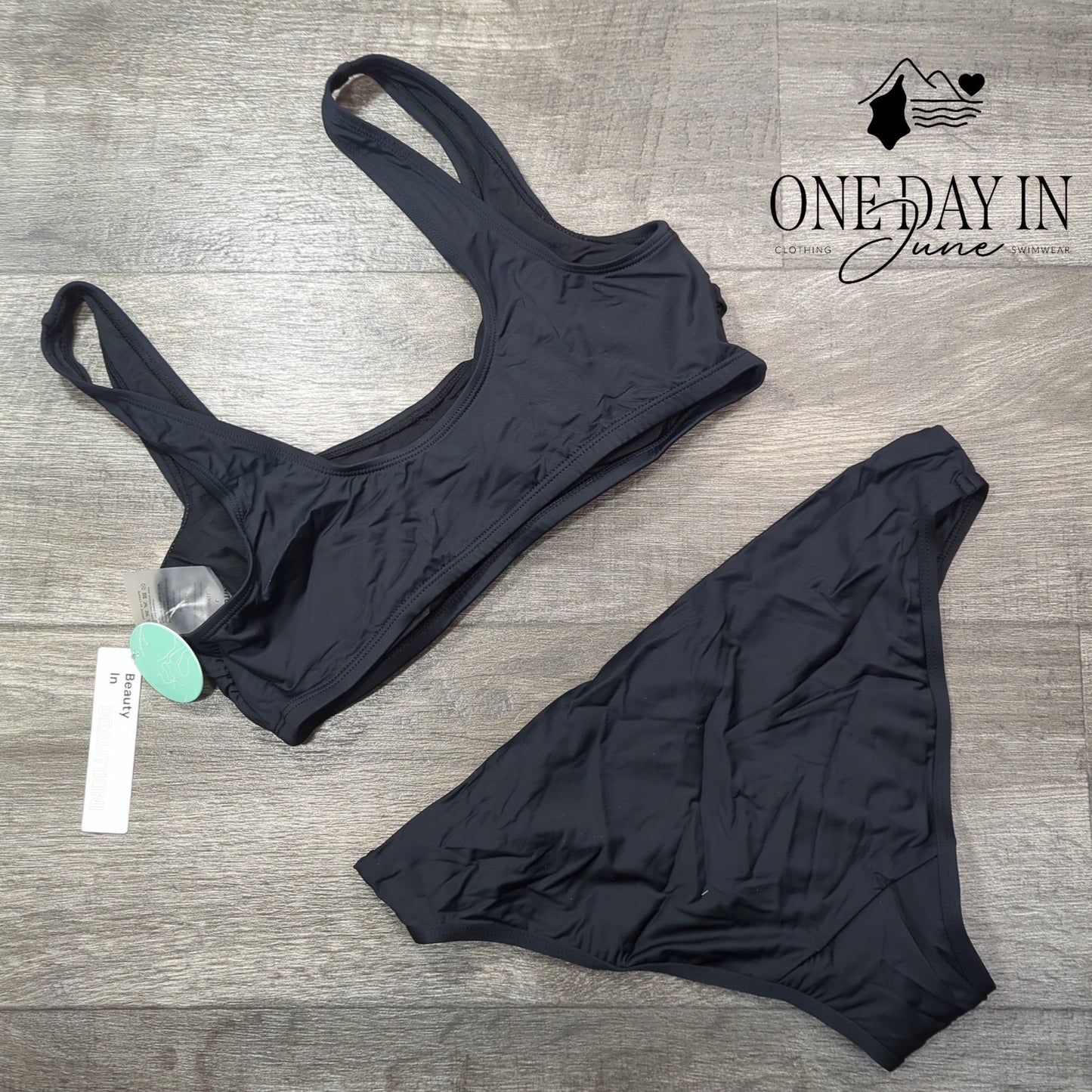 Beautikini Crop Period Swimwear Bikini Swimsuit Size L