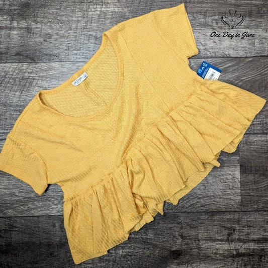 Arizona Jean Co. Juniors Textured Short Sleeve Top Size S