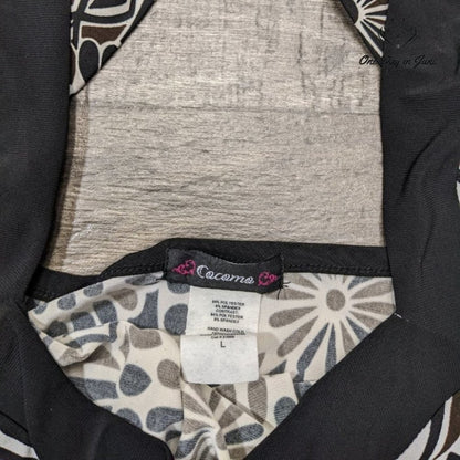 Cacama Open Back Square Neck Short Sleeve Top Size L