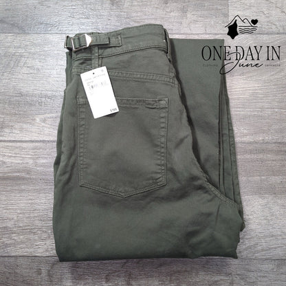 Good American Twill Good Ease Wide Leg Pants Fatigue NWT $169 Size 0 (25)