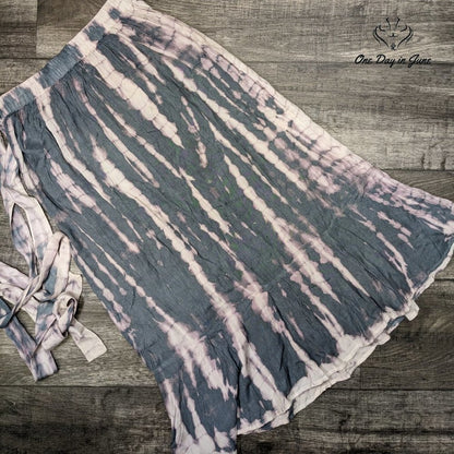 Sim & Sam Tie Dye Tie Waist Midi Skirt Size M