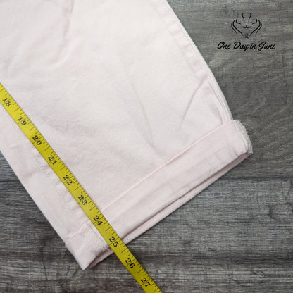 Crown & Ivy Curvy Skinny Crop Jeans Buff Pink Plus NWT Size 24W